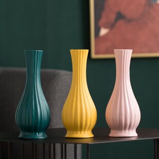 客厅餐桌创意插花简约现代瓷器复古摆设供桌花瓶摆件装饰品新中式