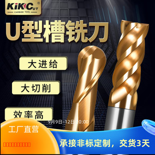 高效大切削钨钢2刃铣刀模具钢立铣刀硬质合金不锈钢专用加工刀具