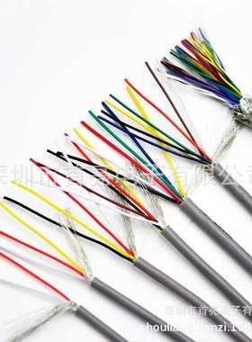 荐2547 26AWG2C3C4C5C多芯屏蔽缠绕电子线2芯3芯4芯5芯 黑色