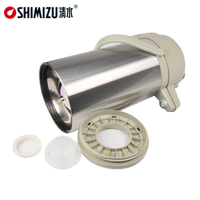 SHIMIZU/清水气压式热水瓶玻璃内胆家用暖瓶办公不锈钢保温瓶3172