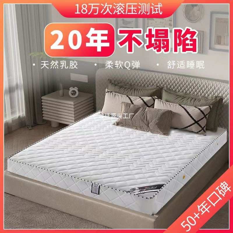 弹簧床垫20厚18米经济型双人偏硬15床软硬两用椰棕垫席梦思