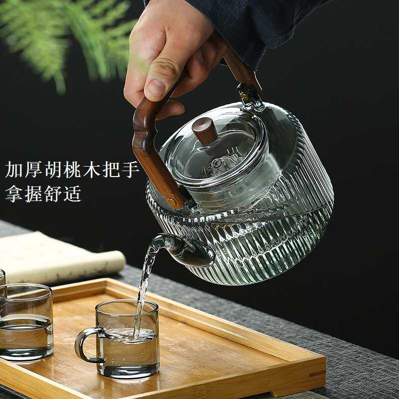 围炉煮茶壶蒸茶壶2024新款电陶炉可用家用茶壶烧水壶加厚提梁壶