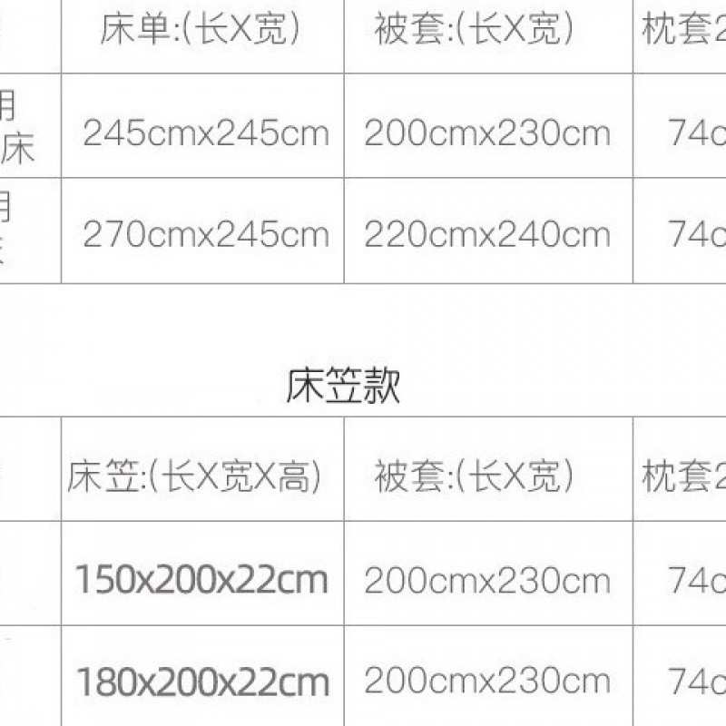 xKW高挡仙气立体云朵蓝色全棉三四件套水洗棉裸睡超柔纯棉床单被