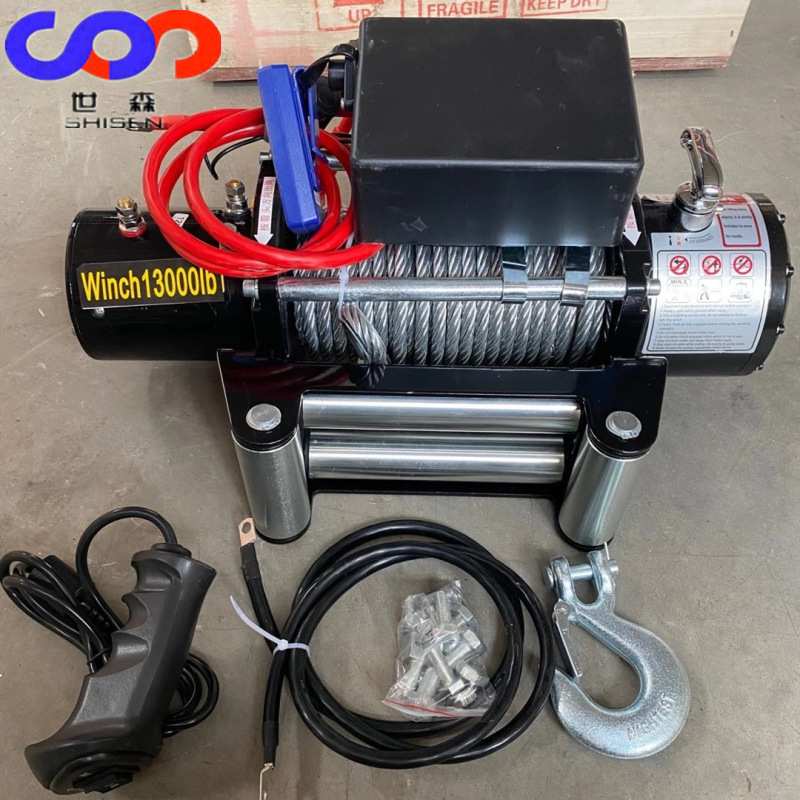 农机具绞盘 插秧机防水电动绞磨 12V 24V 电动牵引绞盘