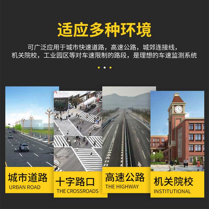毫米波雷达测速仪板式厂区高速汽车超限速度反馈LED实时显示RV02