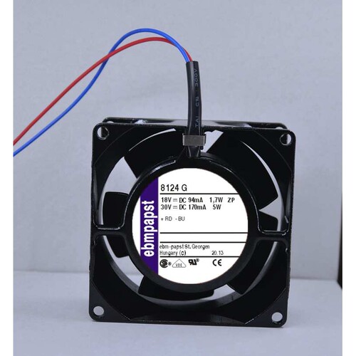 德国PAPST TYP 8124/8124G/8124K 18-30V 24V 8CM全金属直流风机