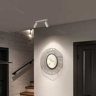 双头明装led射灯连体过道灯芯可替换GU10现代简约cob防眩客厅筒灯