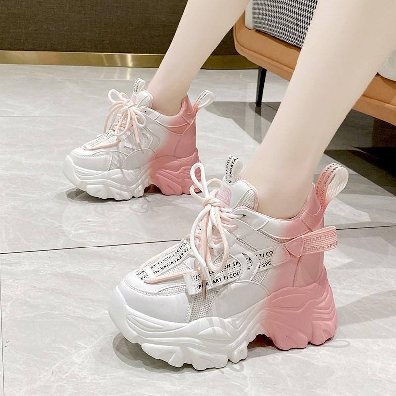 内增高12cm女鞋老爹鞋2024年新款秋夏季休闲运动鞋小个子显高显瘦