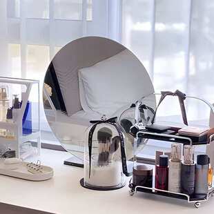 高清化妆镜大号桌面卧室梳妆台家用公主美妆镜学生宿舍简约大圆镜