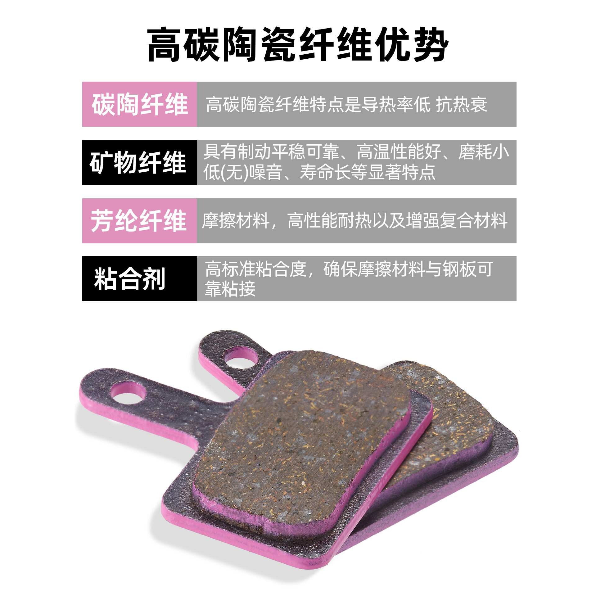 自行车碟刹来令片 25对装山地公路折叠车高碳陶瓷纤维碟刹刹车片