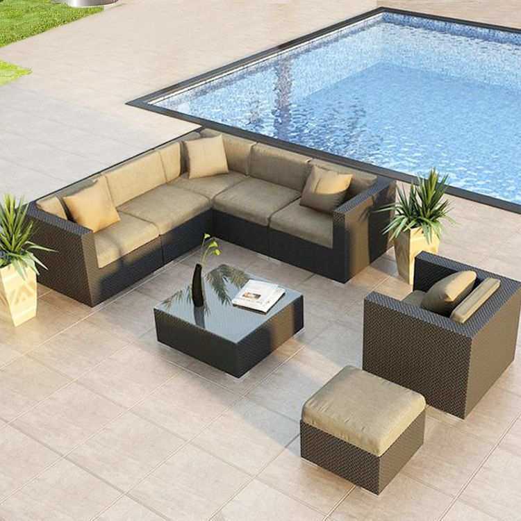 户外藤编沙发北欧客厅阳台庭院别墅藤椅茶几组合休闲防水防晒家具