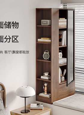 轻奢实木飘窗柜阳台储物上翻窗台简约收纳柜多层书柜置物柜落地柜