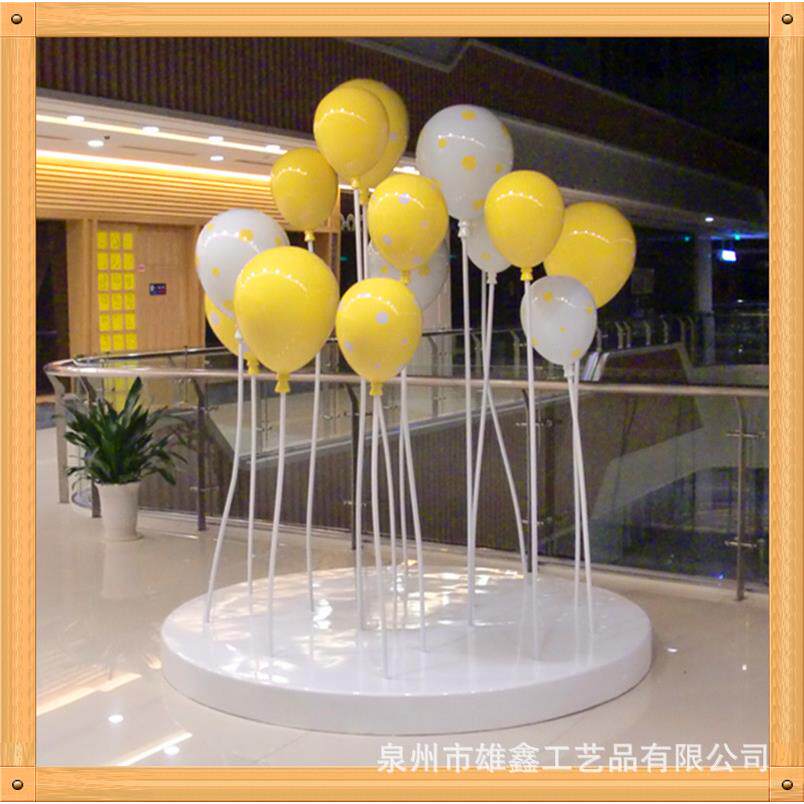 玻璃钢波点气球 商场节日美陈DP装饰道具 橱窗树脂热气球制品挂饰