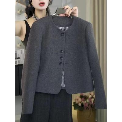 香风毛呢外套2025秋冬新