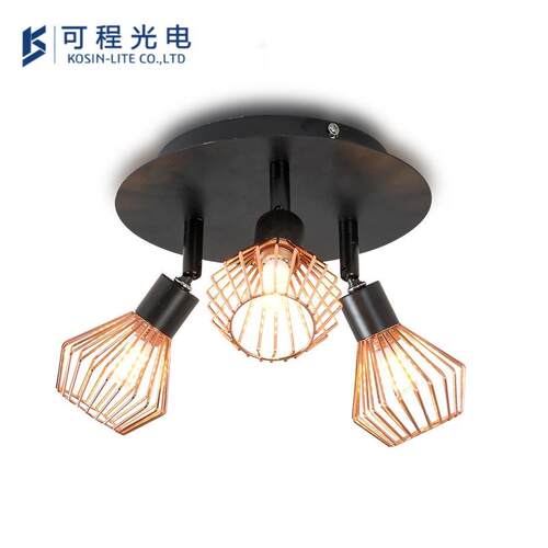 跨境亚马逊北欧创意吸顶灯led卧室简约可调节灯具三头G9吸顶灯