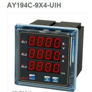 厂家直销AY194C-9X4-UIH可编程电压电流功率因素表AOYI 上海奥仪