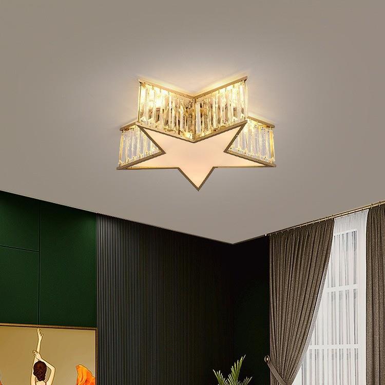 简欧卧室水晶吸顶灯简约现代温馨餐厅书房灯具北欧婚房门厅房间灯