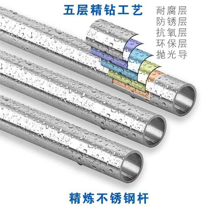 伸缩晾衣杆阳台外家用凉衣架室外不锈钢外飘晒衣架户外折叠挂新款