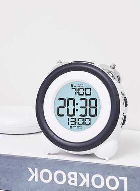 懒人闹钟大铃声闹钟床头台钟多功能时钟震动电子钟跨境新品GH1101