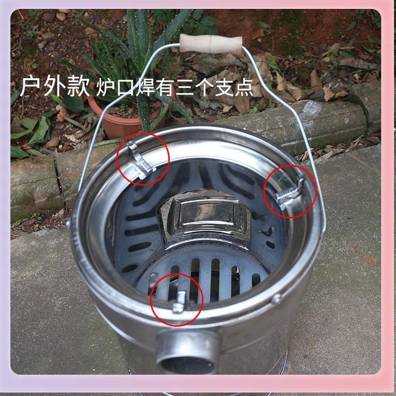 ?柴火炉家用炉灶新款农村烧柴取暖炉灶地锅灶野炊户外便携不锈钢