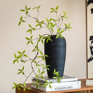 仿生绿植石榴枝仿真高档花假花摆设轻奢高端餐桌装饰品插花摆件