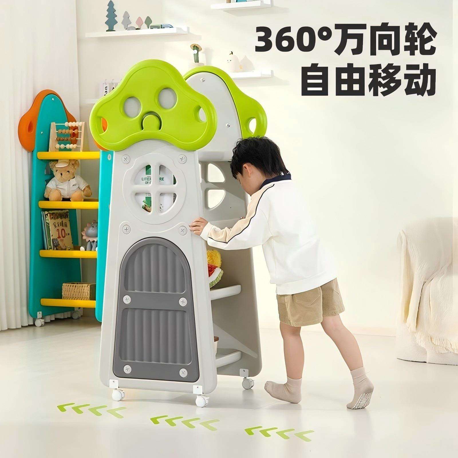 幼儿园玩具柜儿童玩具收纳架落地多层置物移动玩具架分类整储物柜