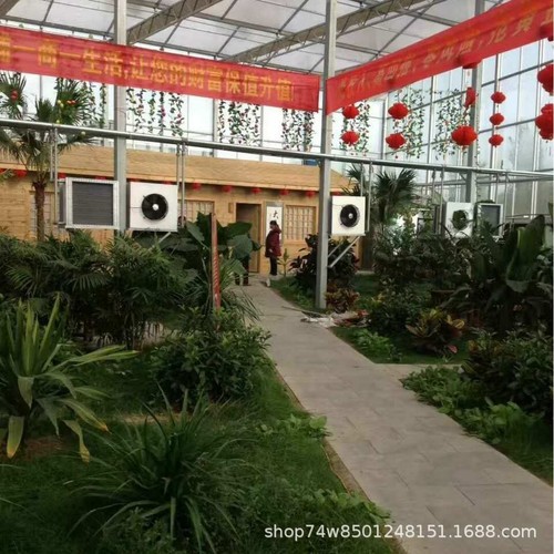 蒸发器厂家特种养殖行业热推铜管水温换热器车间厂房加温设备