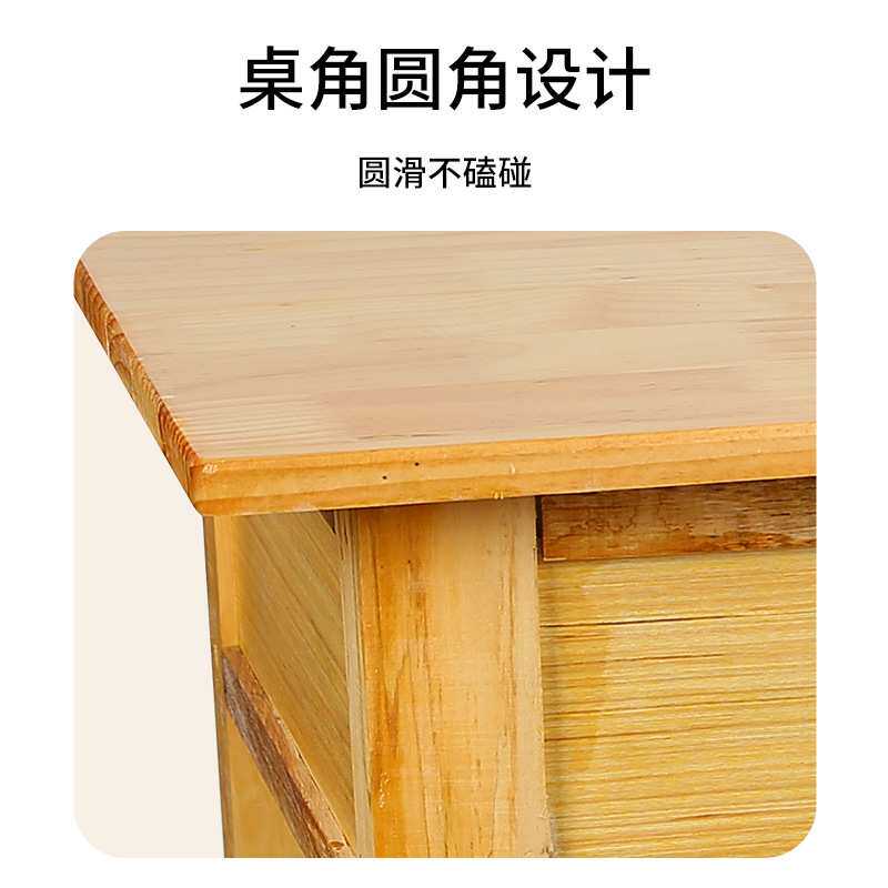 实木桌椅中小学生课堂桌子家用双人儿童学习书桌电脑桌