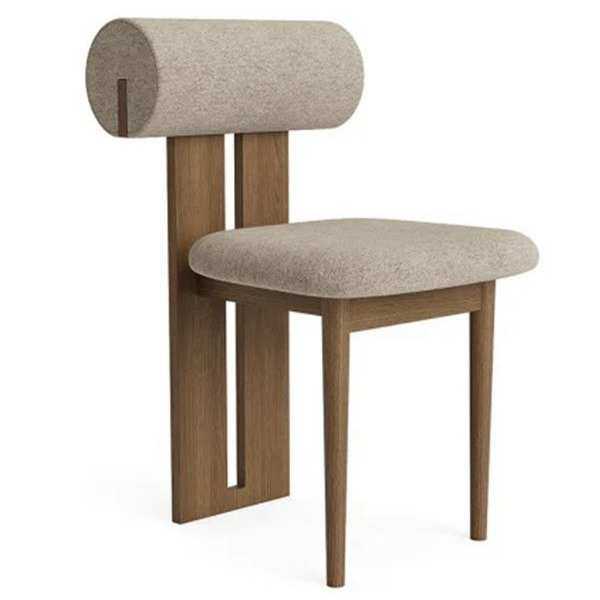 中古实木餐椅家用休闲梳妆台椅北欧现代化妆椅河马椅设计师椅子