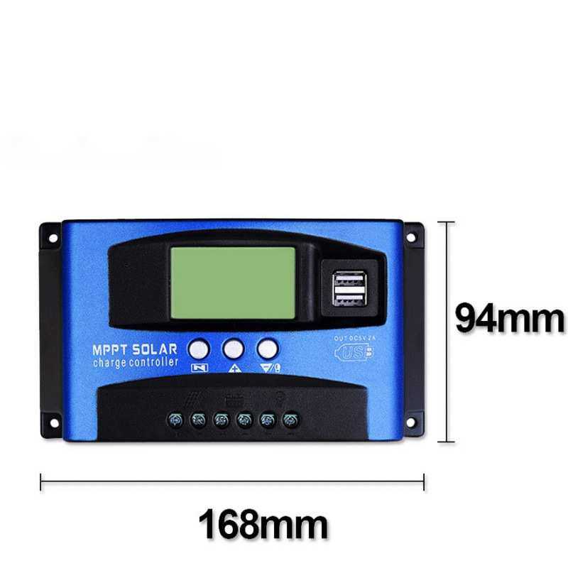 MPPT太阳能控制器适用太阳能充电板30A-60A光伏电源调节自动12V/2