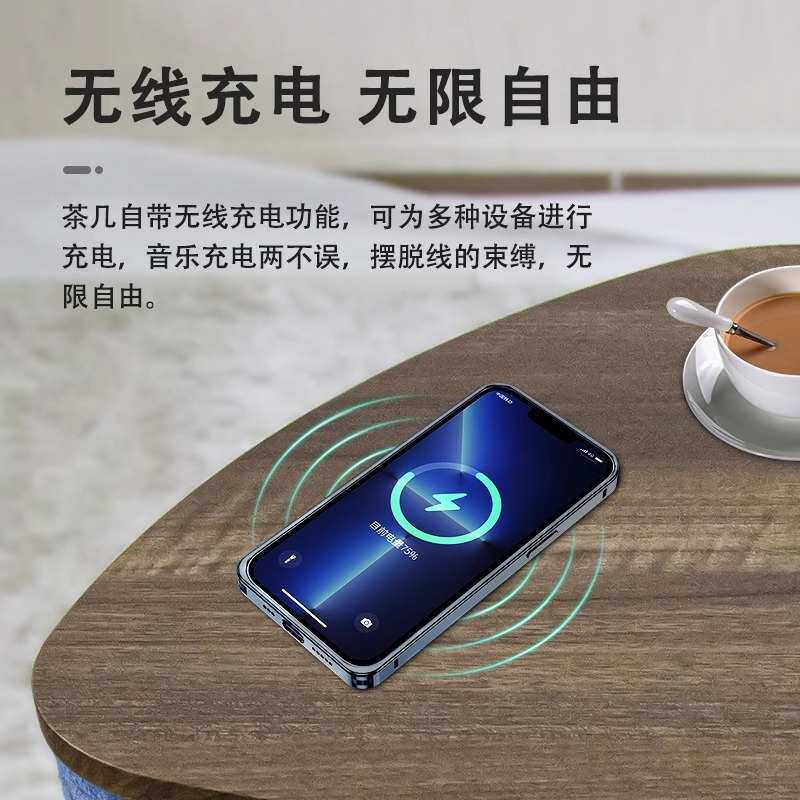 多功能无线充电智能床头柜桌子音乐茶几小边几蓝牙音响床边桌花