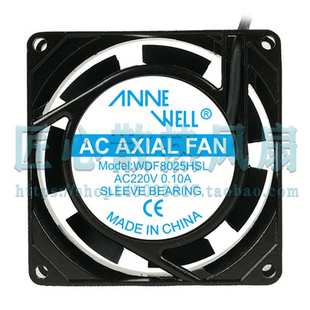 WELL 0.10A WDF8025HSL 220V 80x80x25mm散热风扇 VNNE