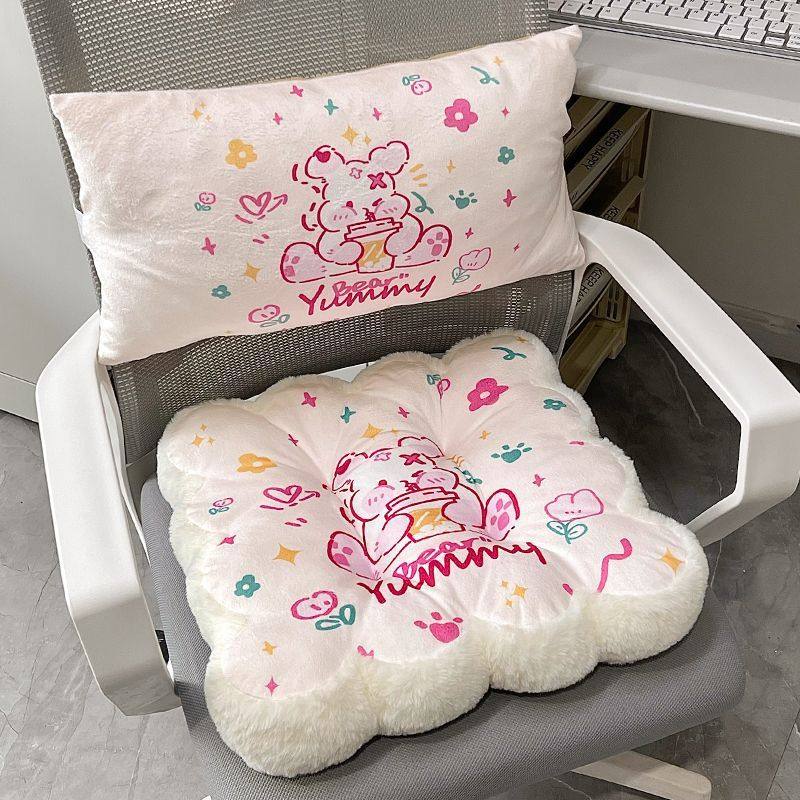 加厚椅垫可爱屁垫毛绒抱枕靠垫护腰座垫子学生宿舍坐垫办公室久坐