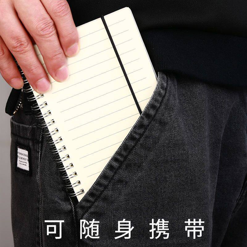 小笔记本口袋本A6线圈记事本随身本子便携方格本横线网格本简约