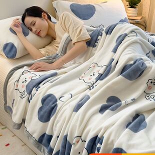 毛毯子双面毛绒床单毯被子加厚牛奶珊瑚绒毯冬季铺床学生宿舍午睡