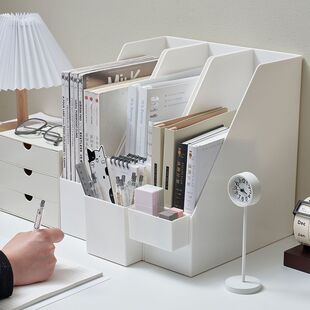 开学 书立架收纳盒文件收纳桌面置物架学生加厚