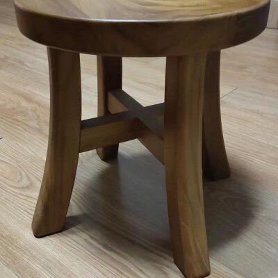 艺术小榫卯结构原木实木圆凳儿童凳化妆凳包邮矮凳餐凳仿古榆木