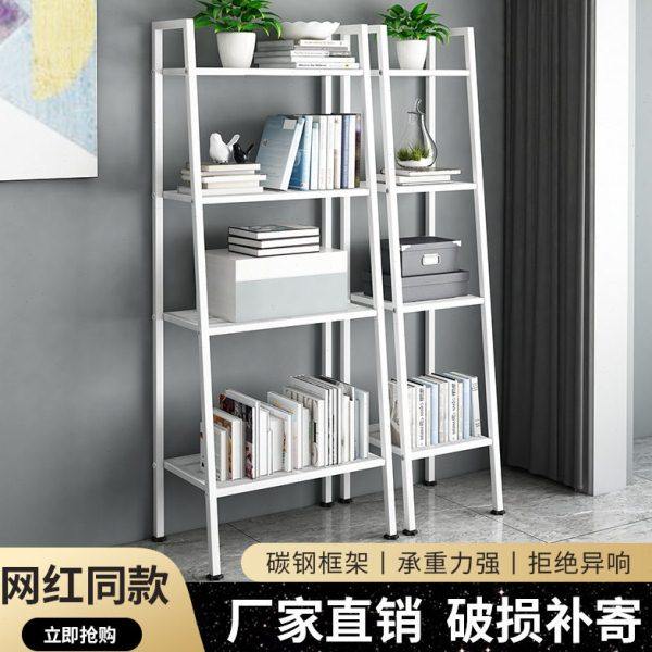 置物架厨房收纳架多层铁艺白书架落地客厅卧室梯形置地式阳台花架,收纳整理,阳台置物架,淘宝优惠券,粉丝福利购,淘宝优惠卷
