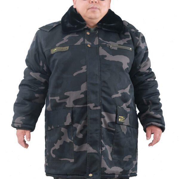 棉袄加厚加肥加大棉衣男迷彩大冬季棉服军防寒冬装大码大衣中长款