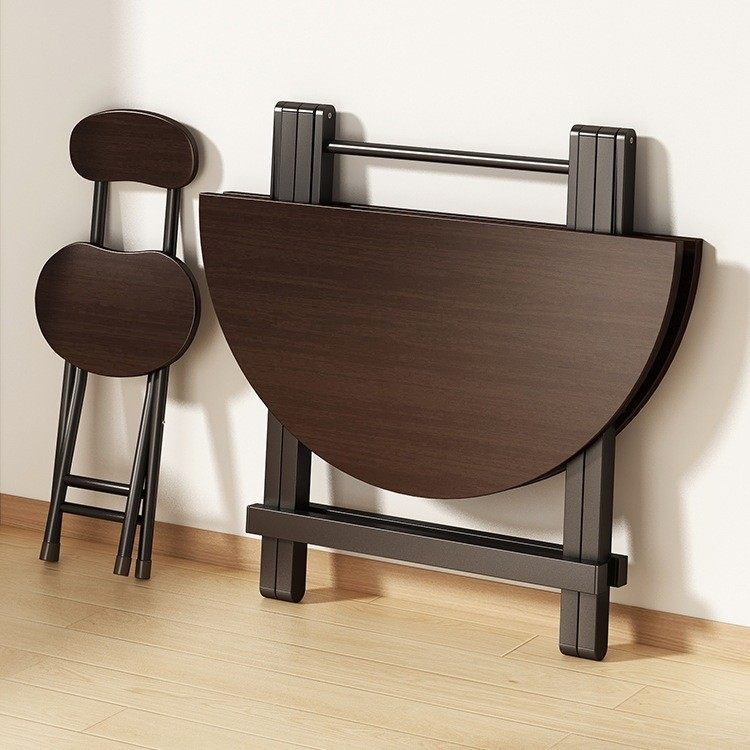 可折叠桌子便携式摆摊桌椅套装出租房家用圆桌小户型简易吃饭餐桌