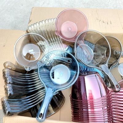 家用水瓢摔不破加深加厚长柄厨房大号水勺透明塑料洗头勺子舀水瓢