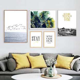 北欧现代照片墙客厅家居装饰画现代简约大尺寸组合画餐厅壁画墙画