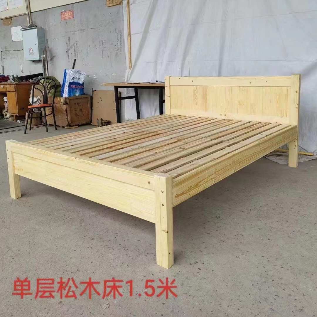 橡木加厚加粗组合床单人床双高低床子母床上下床松木实木上下铺