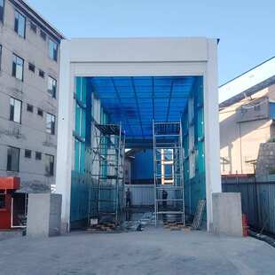 煤矿区龙门式冬季加热暖风机洗车台 全封闭智能车辆感应净胎装置