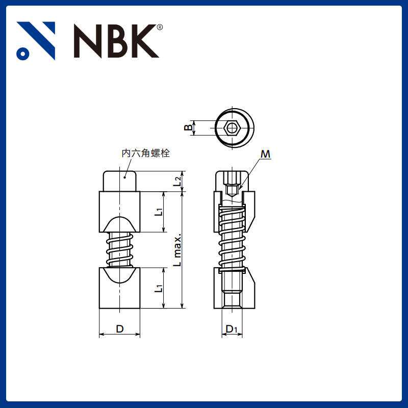 NBK FRES 圆轴夹块全不锈钢制嵌入型 专用扳手机械零配件厂家直供