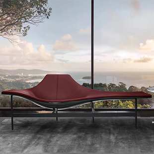 一号航站楼椅B&B设计师大户型别墅休闲玻璃钢纳帕超纤皮创意躺椅