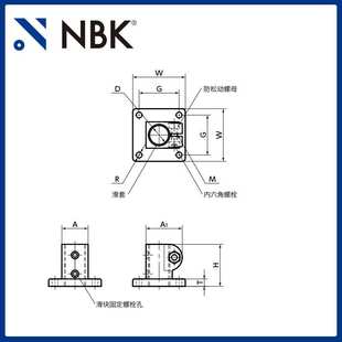 NBK GN162.1 滑块法兰线性引动器 直线运动部件配件传动 厂家直供