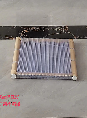 制衣厂员工坐垫通风透气散热悬空软管编织上班凉席藤条专用椅子垫