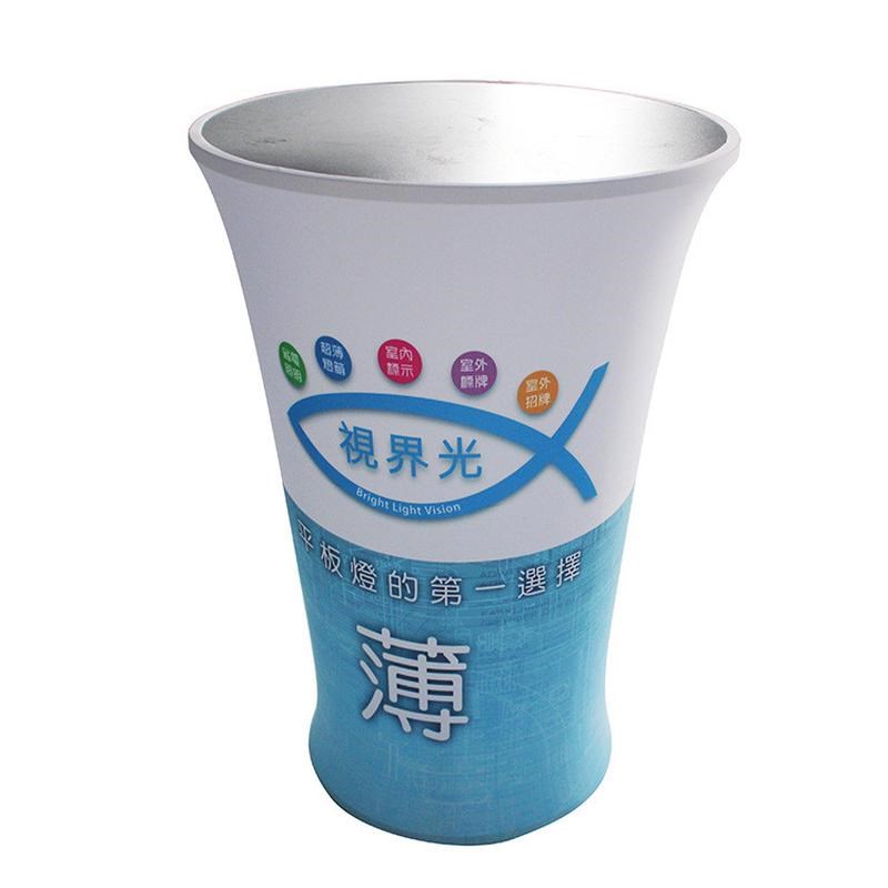 快幕秀前台圆形吧台展示道具前台广Q告展示台制作厂家