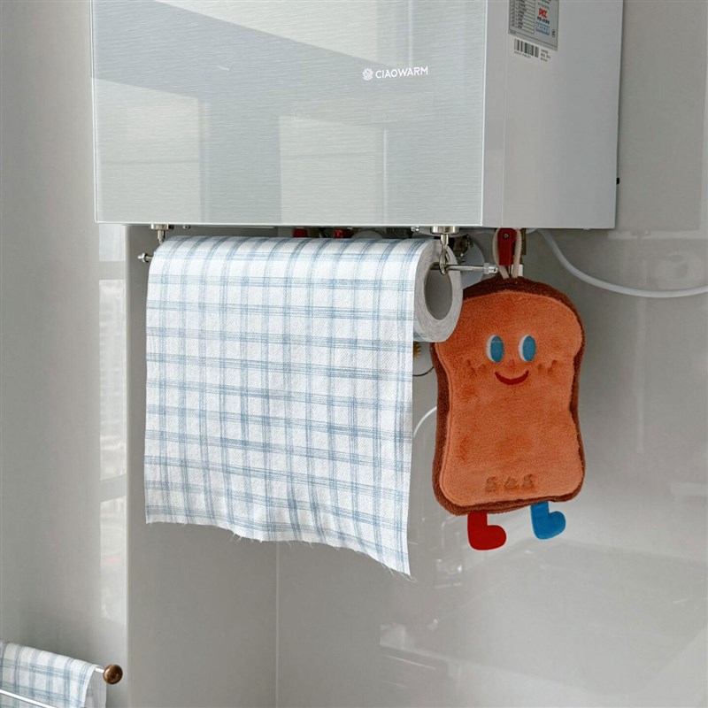 【厨房遮丑】热水器遮挡罩抹布架D装饰遮丑免打孔遮挡帘改造架子